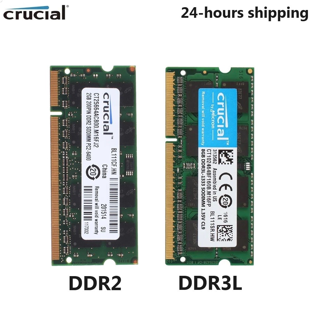 CRUCIAL SOMM RAM NotebookMemory DDR2 DDR3L 667Mhz 800MHz 1333MHz 1600MHz 1866MHz SOMM Ram 1.35V 1.8V