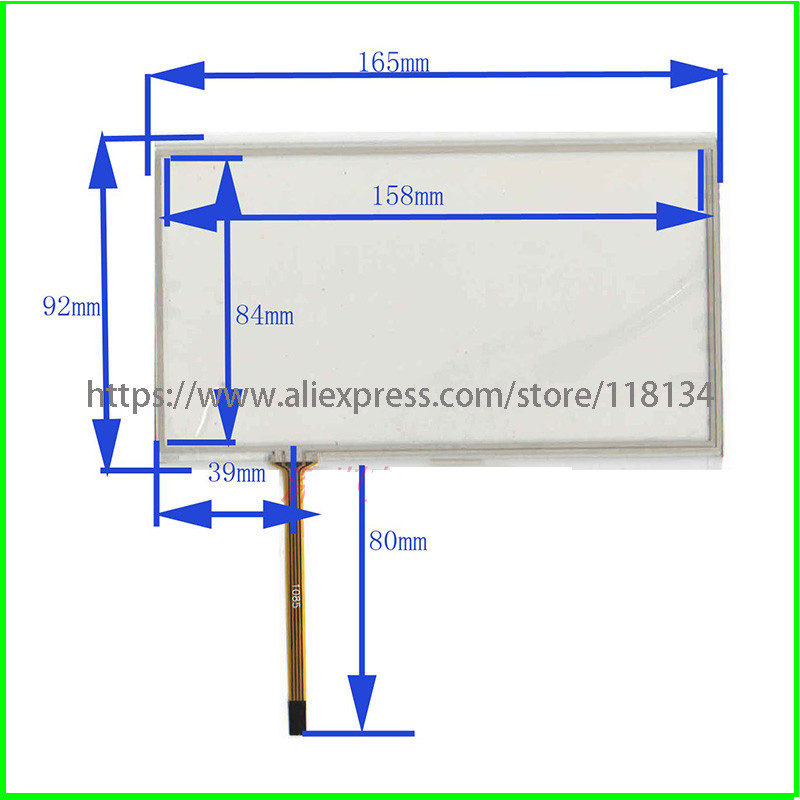 NEW FOR  PIONEER Avh-p8400bt AVH-P8400 avh-p8450bt compatible 7in 4lines resistance tou screen panel