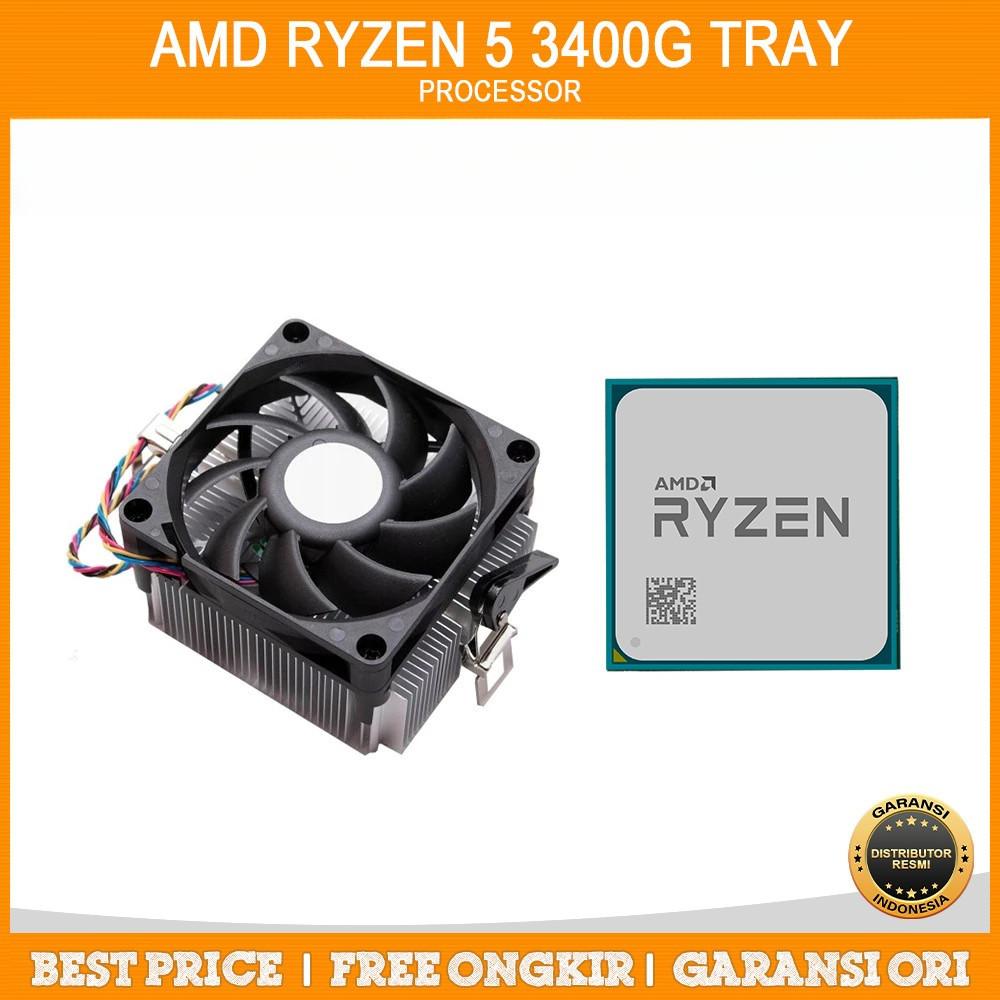 AMD Ryzen 5 3400G Tray + Fan AM4 Processor
