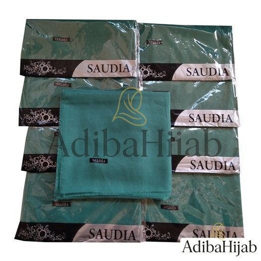Jilbab Saudia Warna Pkk Hijau Botol Bahan Tebal tidak nerawang