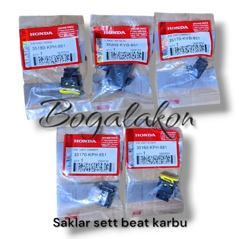 Saklar Tombol Sett Beat Karbu Vario Karbu Original AHM
