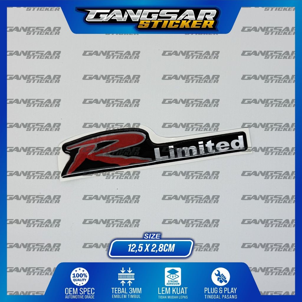 emblem timbul r limited mitsubishi kuda / emblem kuda r limited