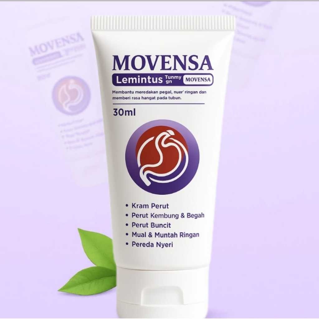 Movensa Herbal Soothing Gel Cream Original Krim Aman Atasi Nyeri Perut dan Gangguan Lambung