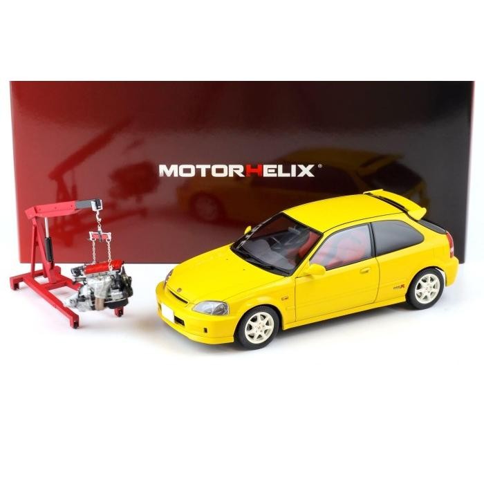 1/18 MOTORHELIX HONDA CIVIC EK9 TYPE-R YELLOW diecast