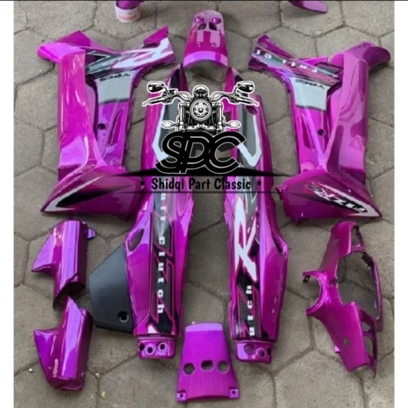 Paket body Full Set Yamaha Fiz R FizR F1z R Vega R lama Old Warna Ungu glossy Termurah Terlaris Repl