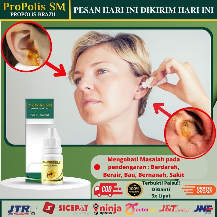 [ LUCIAMO ]Obat Herbal Tetes Telinga Berdengung Congek Bernanah - PROPOLIS SM ORI