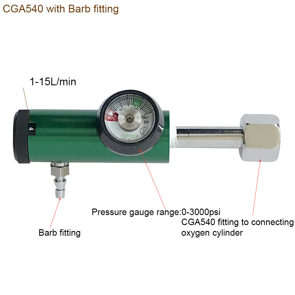 CGA540 Medical Oxygen Regulator For Oxygen Cylinder