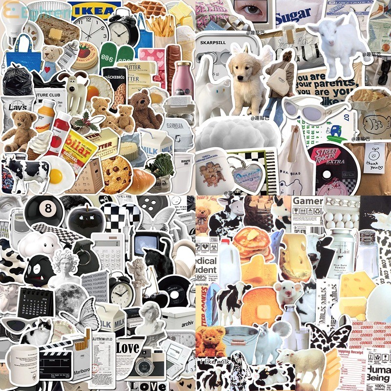 Stiker Buku Pegangan Vintage Stiker Vintage Gaya Korea Stiker Lucu Stiker Anti Air