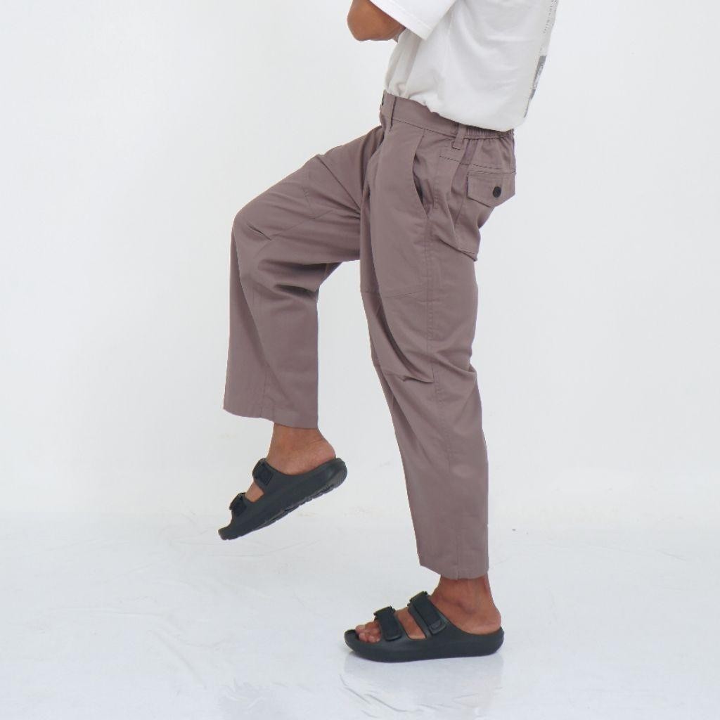 Celana Sirwal Formal Pria Kantor Ankle Polos Sirwal Jumbo Dewasa