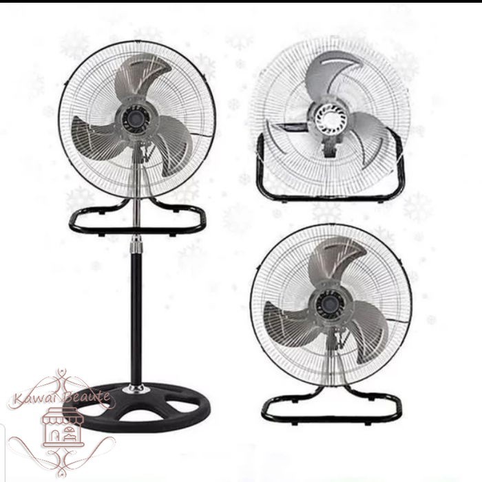 KIPAS ANGIN BESI TD 3 IN 1 18 INCH/18 Inci/ 18" TD TWIN DOG Kipas Berdiri/ Duduk Meja/ Dinding