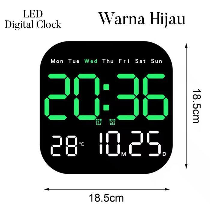 Jam Meja Dinding Digital Stop Watch Countdown Countup Led Weker / Digital Alarm Clock Suhu Temperatu
