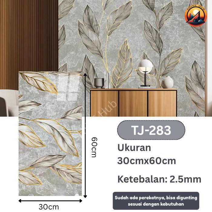 Wall Paper Stiker Dinding Marmer 30cm x 60cm VINYL Marbel Sticker Wallpaper Motif Marmer PVC Kamar M