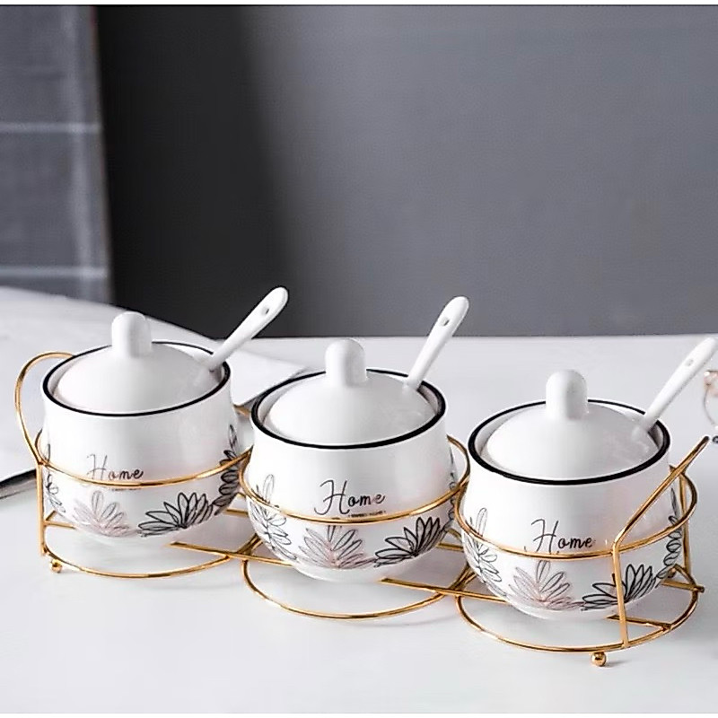 Ceramic Seasoning Jar Seasoning Bottle | Toples Bumbu Keramik Botol Bumbu | Hampers | Gift Set