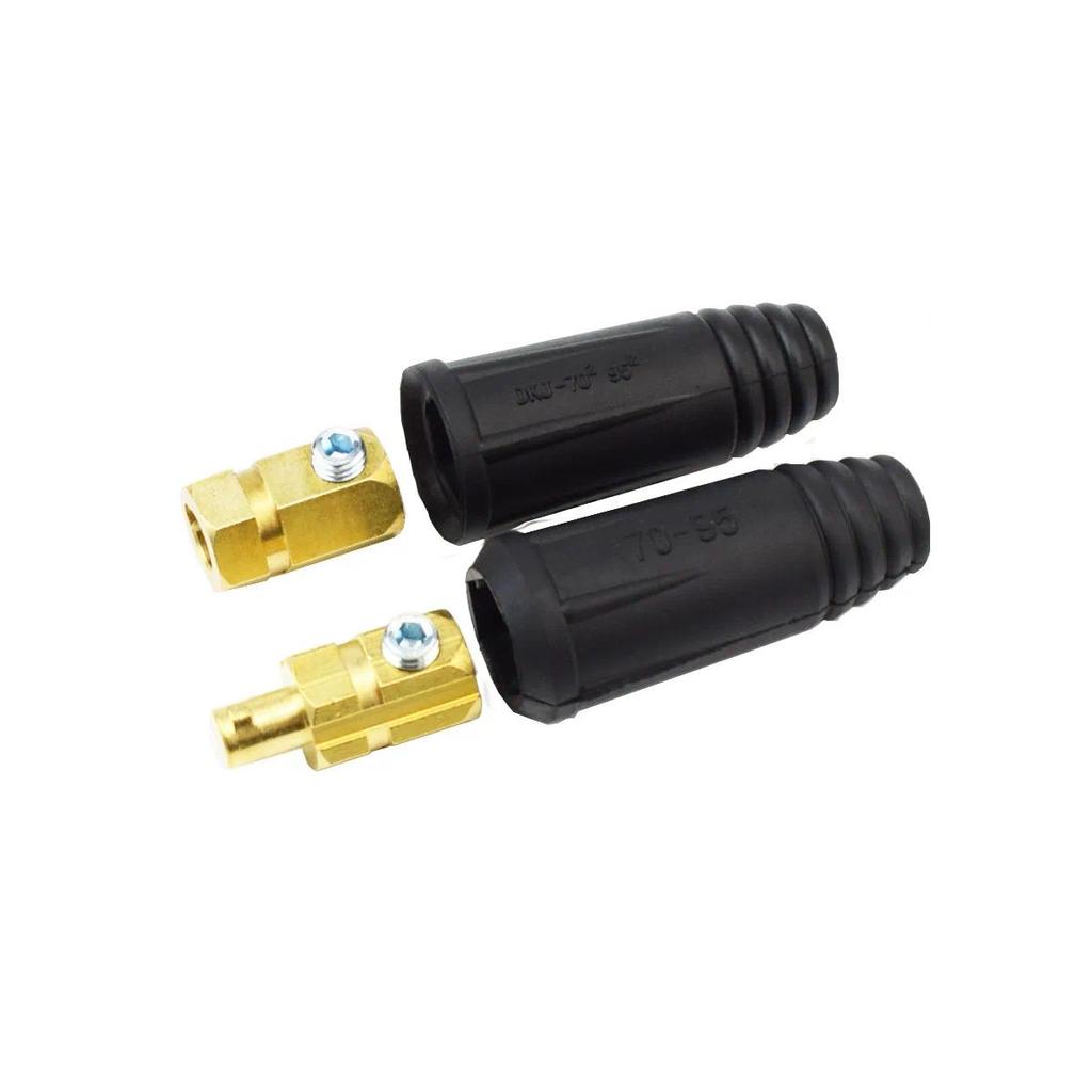 70-95 Welding Cable Connector Male Plug and Female Socket Twist-Lock Quick Coupling Euro Style 400Am