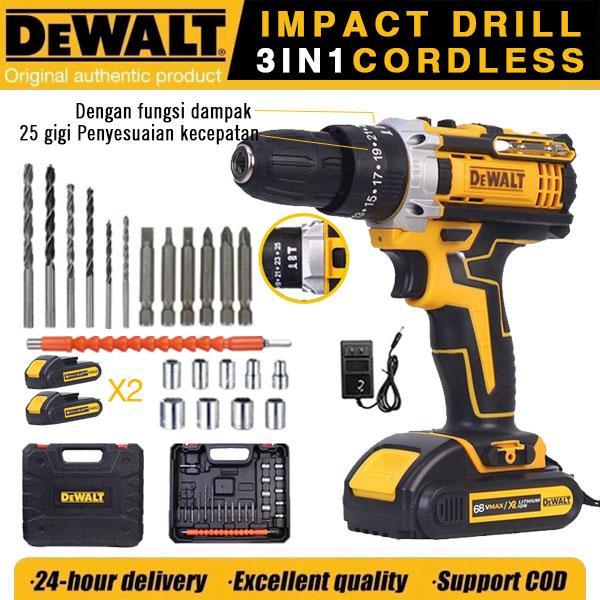 Dewalt Tanpa kabel bor listrik 68V lithium baterai bor listrik bor dinding rumah tangga rumah tangga