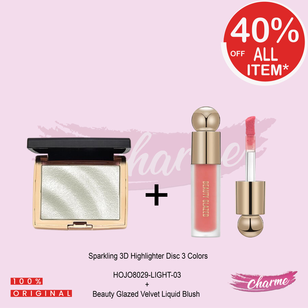 (BUNDLING) 77.9k for 2 Bundling Highlighter & Blush On Beauty Glazed Hojo (BDL-B166-HOJO-3)