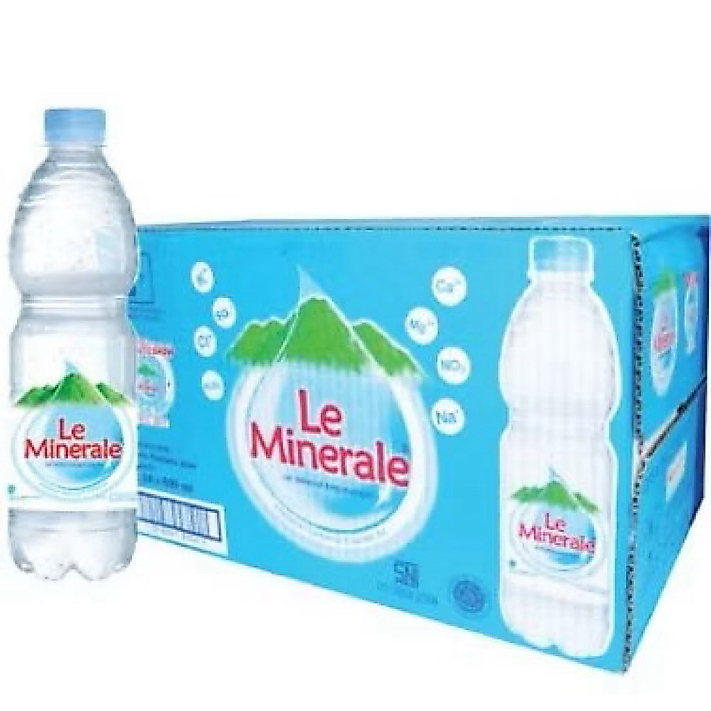 Le Mineral Botol 600ml, 300ml  (1 Dus) isi 24