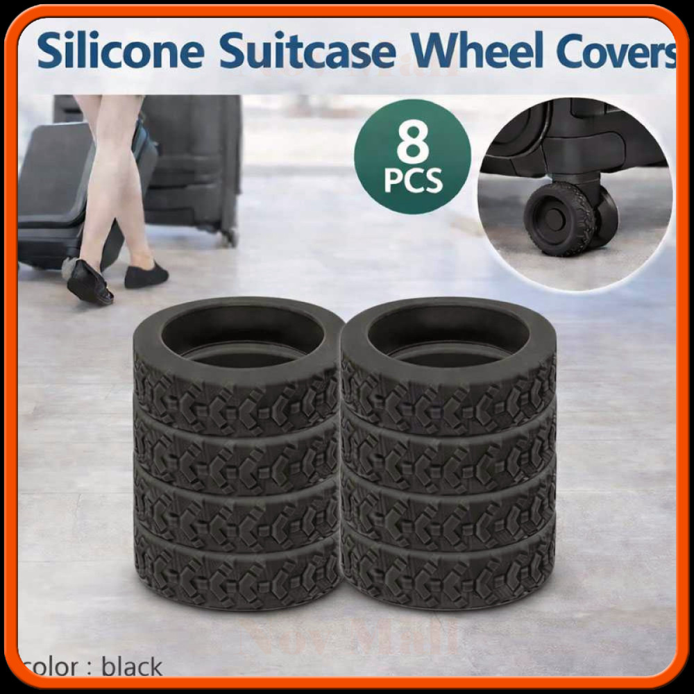 Pelindung Roda Koper Silikon Luggage Wheel Cover 8 PCS HM675