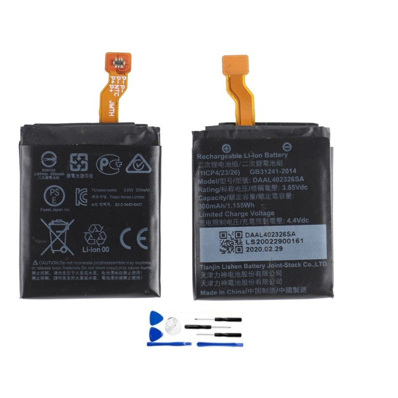 New Battery DAAL402326SA 300mAh Batteries for Michael Kors mkt5126  DW11M2 smart watch +Free Tools