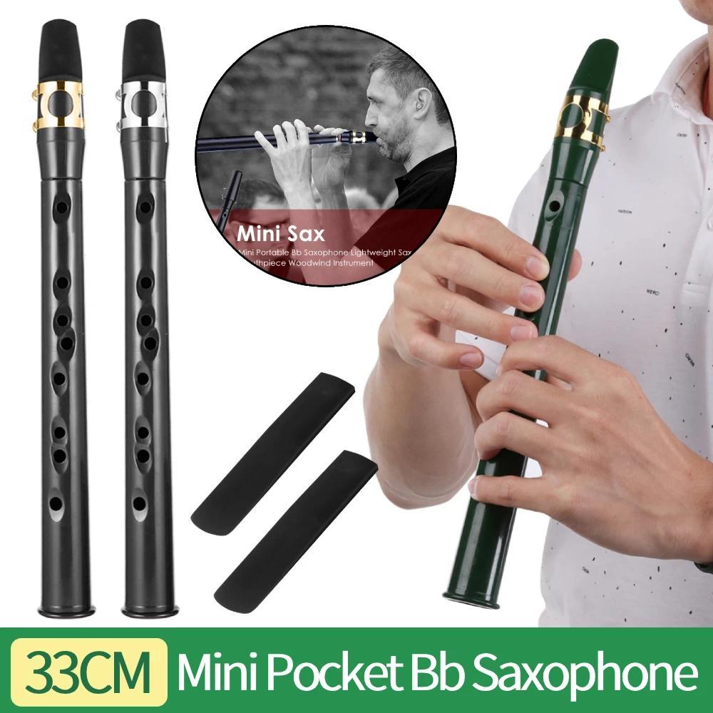 Mini Pocket Sax Bb Saxophone with Alto Mouthpiece+2 Reeds Woodwind truments