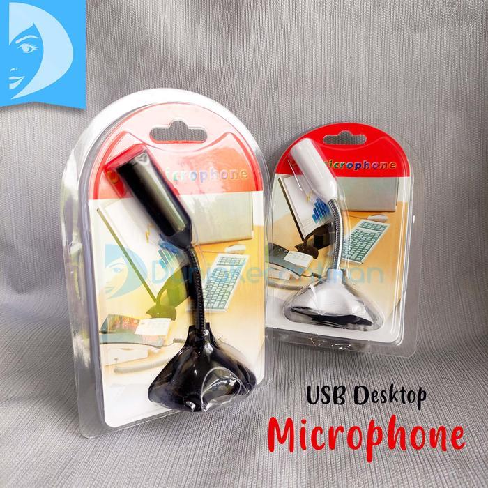 Mic USB Desktop Mini Microphone Stand PC Laptop Mikrofon Komputer