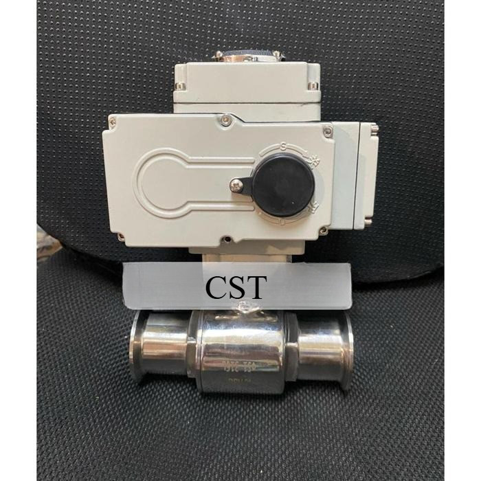 ball valve sanitary motorized electrik actuator 1" inch