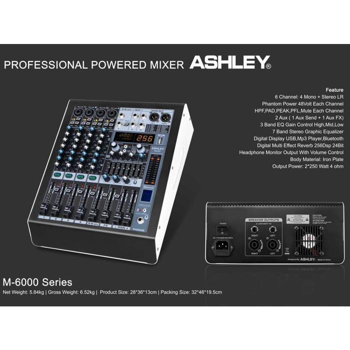 POWER MIXER ASHLEY M6000 M 6000 ORIGINAL