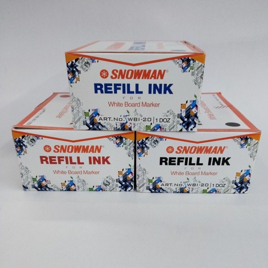 (Simple Best) [1 BOX] Refill INK spidol Snowman White Board || Snowman Refill ink