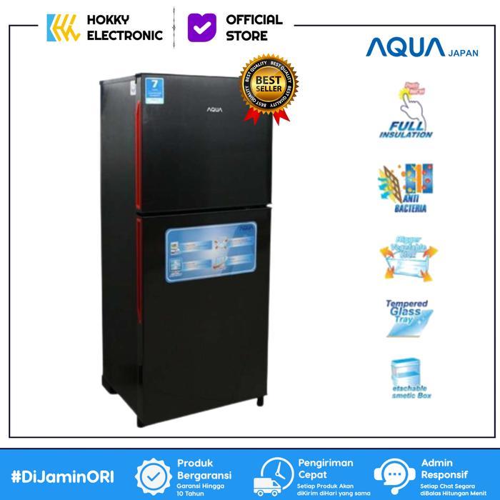 LEMARI ES AQUA SANYO JAPAN AQR D251 KULKAS AQUA 2 PINTU AQRD251DS