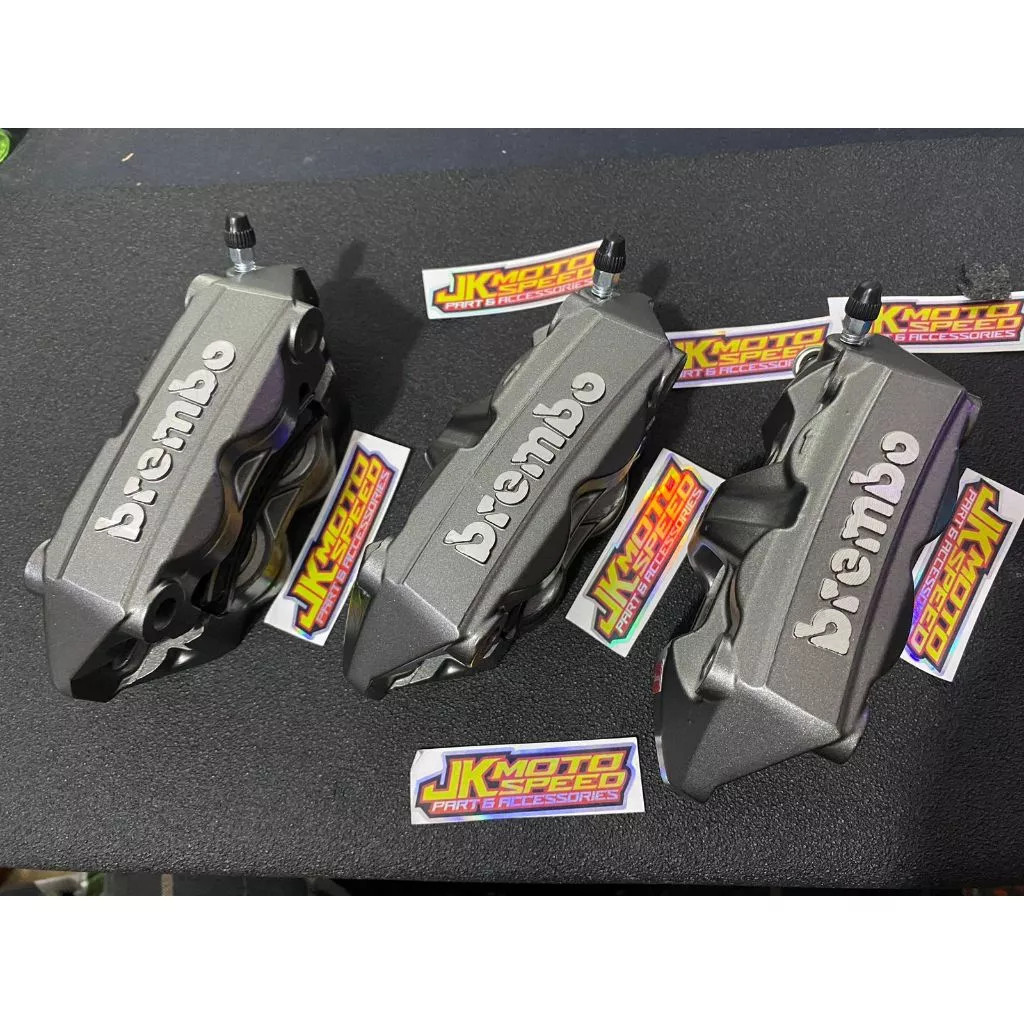 TERMURAH  KALIPER CAKRAM BIG M4 RADIAL 4 PISTON 4P MONOBLOK PITCH 100 mm / 10 cm IMPORT PREMIUM NINJ