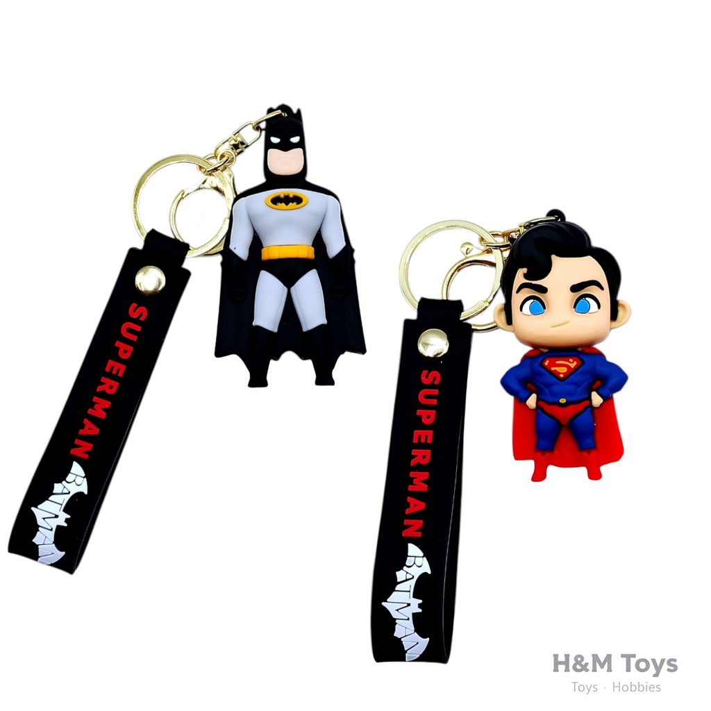 Keychain Batman Superman - Gantungan Kunci Superhero - Aksesoris Lucu