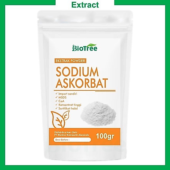 Sodium Ascorbate Curah 25KG Bentuk Vitamin C Non-Asam untuk Formulasi Suplemen & Produk Grade Farmas