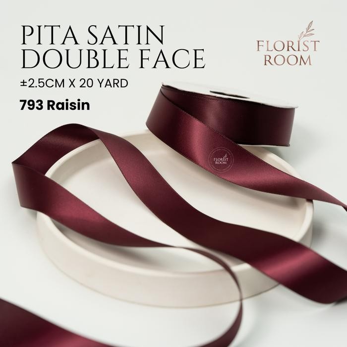

Pita Satin Double Face ±2.5cm x 20yard Red Series - 793 Raisin