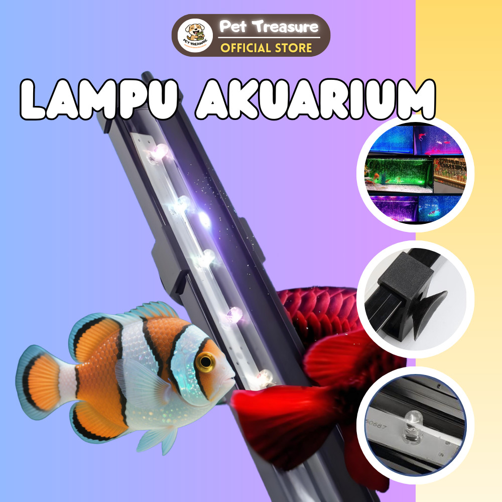 LED Lampu Celup Aquarium lampu gelembung batu aerator lampu akuarium Changing Akuarium Ikan 0349