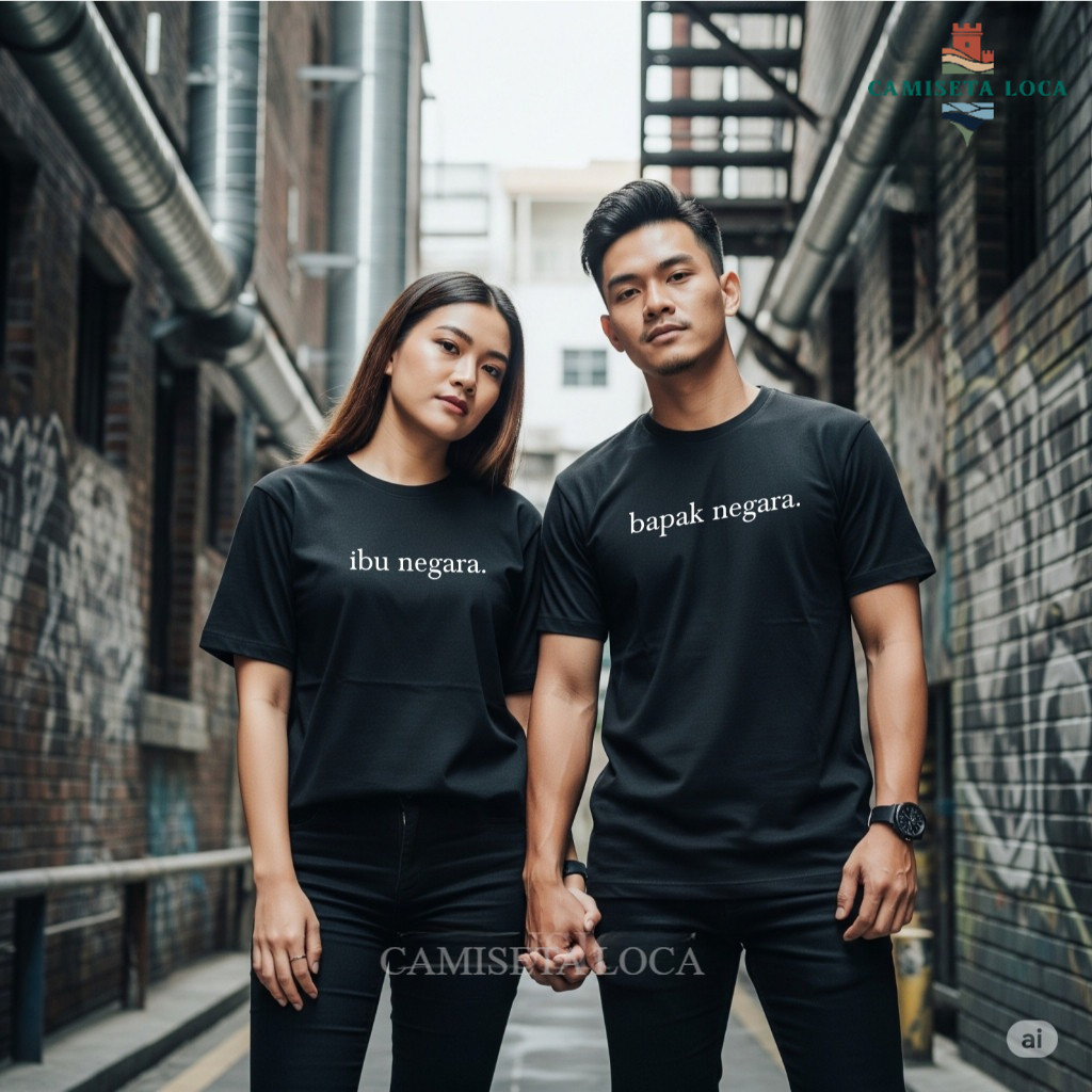 Baju Kaos Wanita Couple Ibu Negara Distro Murah Lengan Pendek Jumbo Pakaian Wanita Kekinian Polos