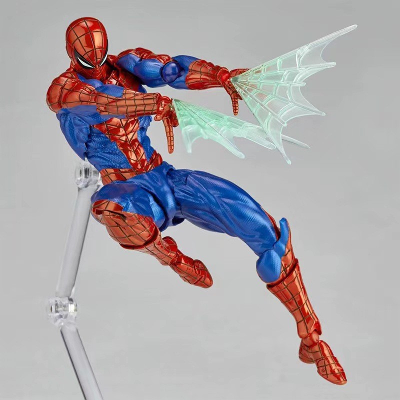 16cm Anime Spider-man 2.0 Revoltech Amazing Yamaguchi Peter Parker Dolls Action Figures Model Spider