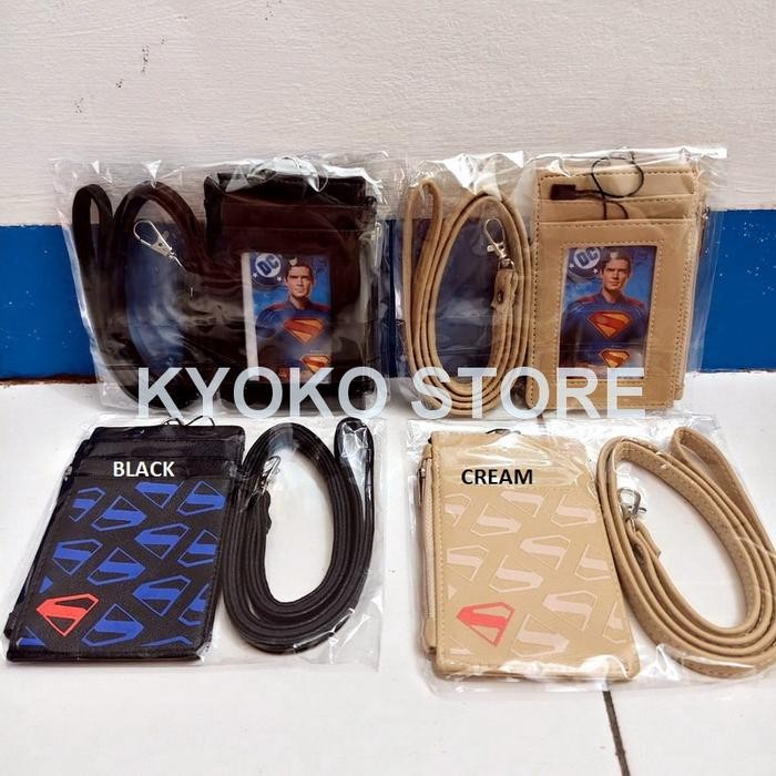 

READY Lanyard Superman Movie Tali Gantungan Card Cardname Nametag Flazz Holder - CREAM