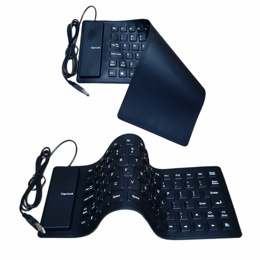 KEYBOARD FLEXIBEL USB KEYBOARD FLEXIBLE ANTI AIR BAHAN KARET/keyboard Flexible Portable Papan Ketik 