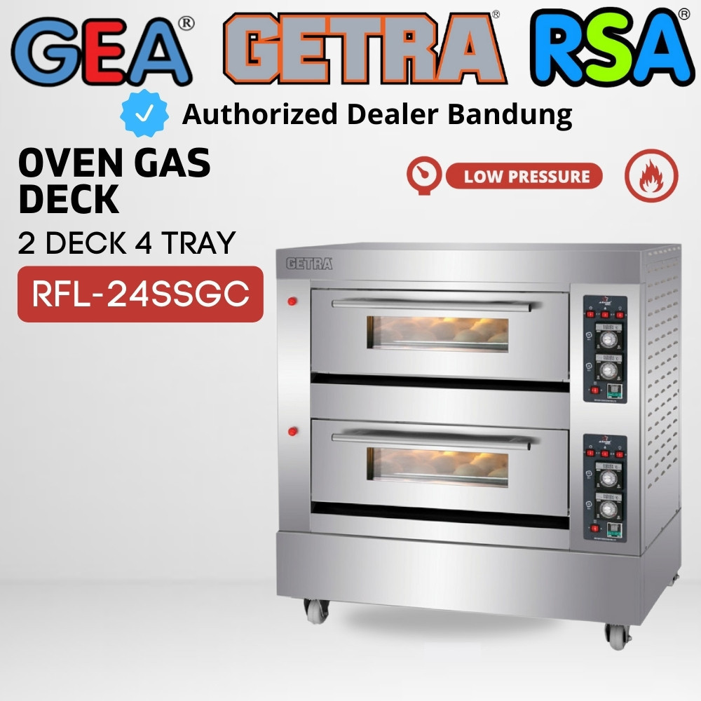Oven Gas GETRA RFL-24SSGC Oven 2 Deck 4 Tray Pemanggang Kue Roti RFL 24SSGC Garansi Resmi