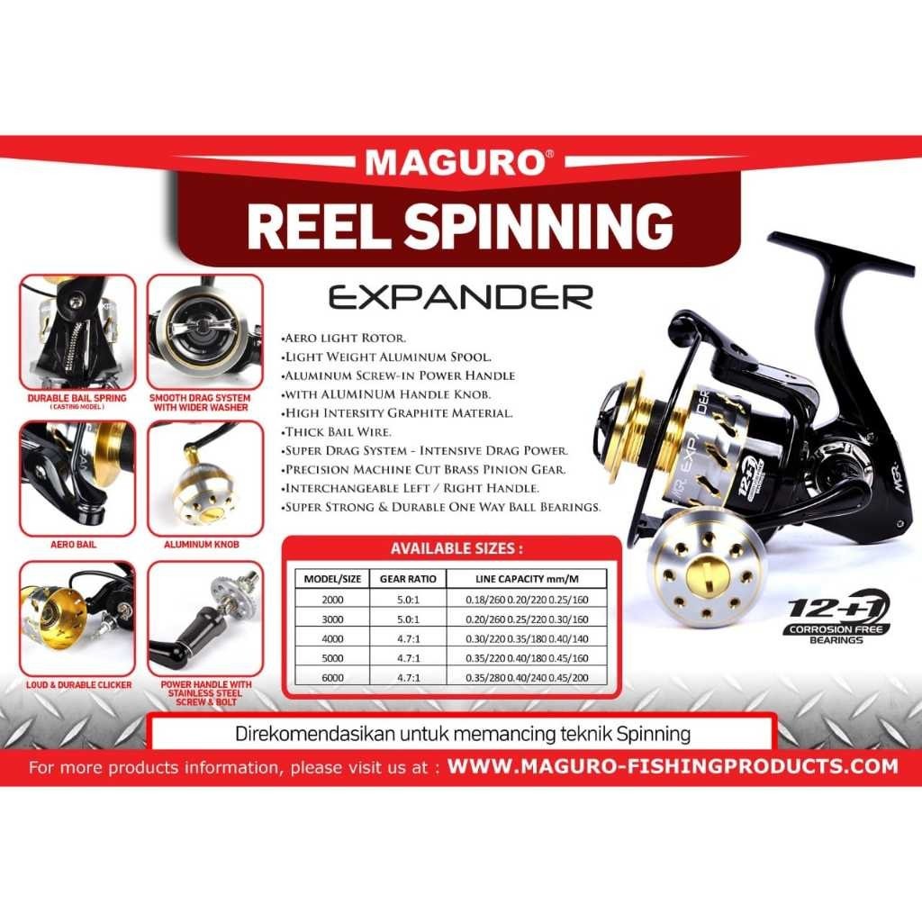 Reel Spinning Maguro Expander Power Handle 12+1 Ball Bearings