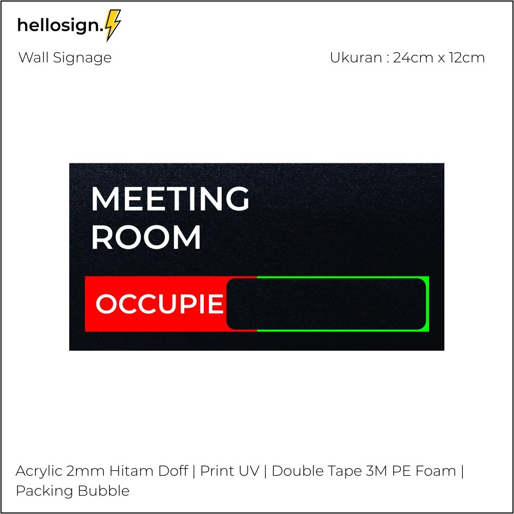 

Sign Akrilik MEETING ROOM Sliding | Print Papan Nama Tulisan Akrilik | Sign Dinding