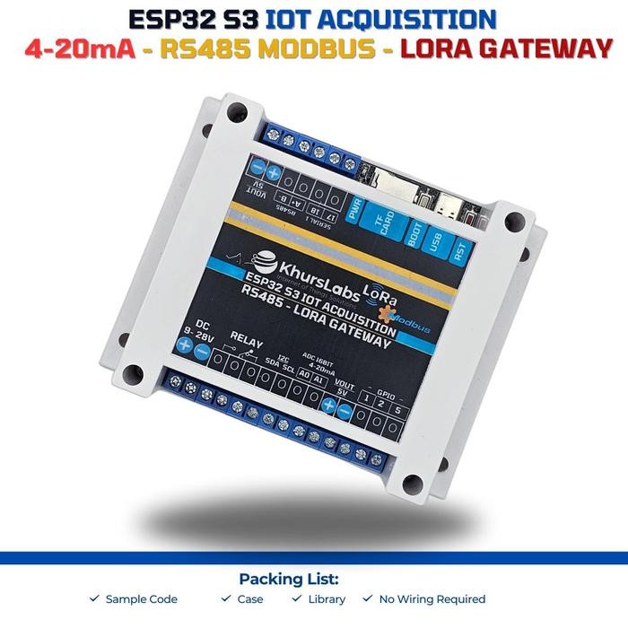 ESP32 S3 N16R8 IOT ACQUISITION RS485 MODBUS LORA GATEWAY - PERTANIAN PERKEBUNAN OTOMASI INDUSTRI BES