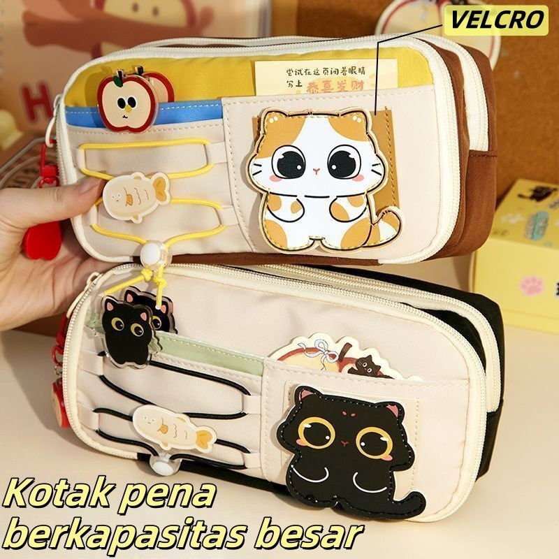 

Tempat Pencil Tas Pensil Kapasitas Besar Tas Pensil Dengan Tali Tarik Dan Banyak Kompartemen Tas Pensil Kanvas Dengan Perekat Velcro Hadiah Untuk Masuk Sekolah