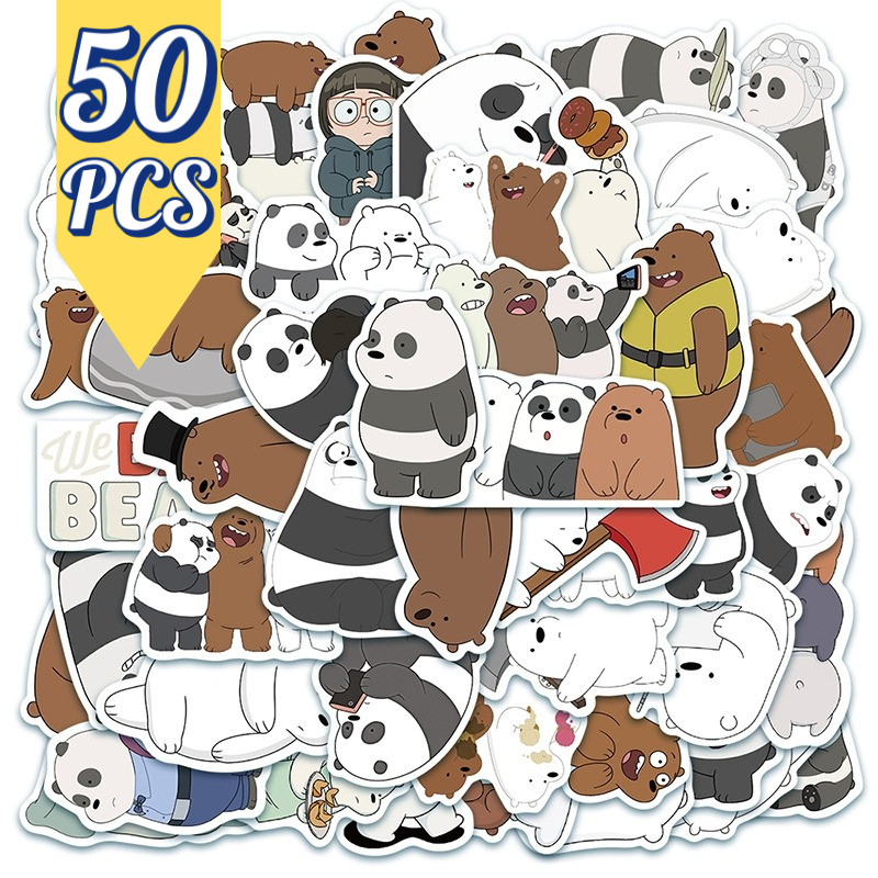 

Stiker We Bare Bears 50 PCS | Stiker Kartun Lucu Anti Air untuk Motor, Helm, Laptop, Botol, Koper