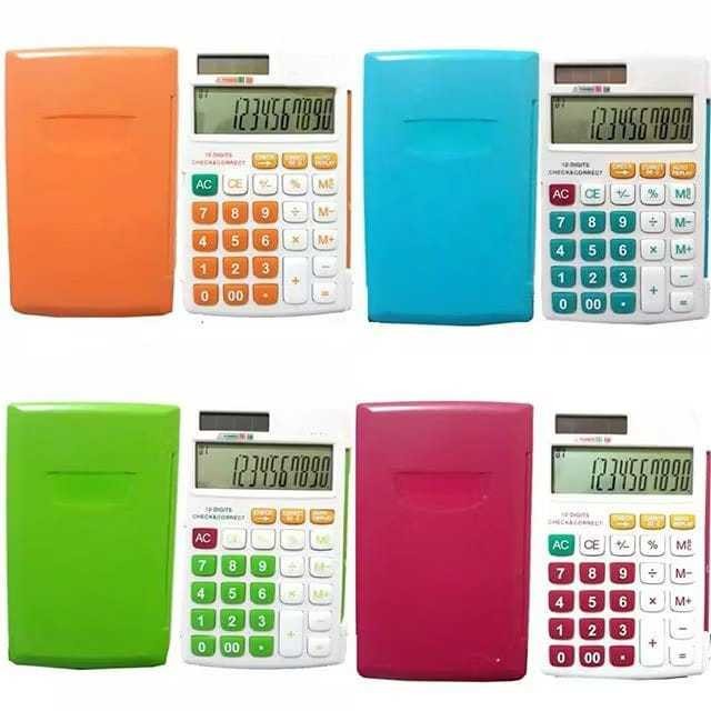 

KALKULATOR SDC 577 KALKULATOR 12 DIGIT - WARNA WARNI SDC POCKET SAKU CHECK CORRECT 2 WAY CT