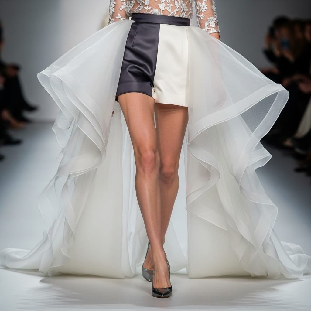 Lea rok wanita ekor organza panjang  2m