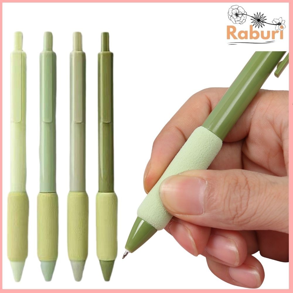 

RABURI 4PCS PULPEN GEL PASTEL FINGER PROTECTION ALAT TULIS PENA BLACK INK LUCU 4 PCS PRAKTIS