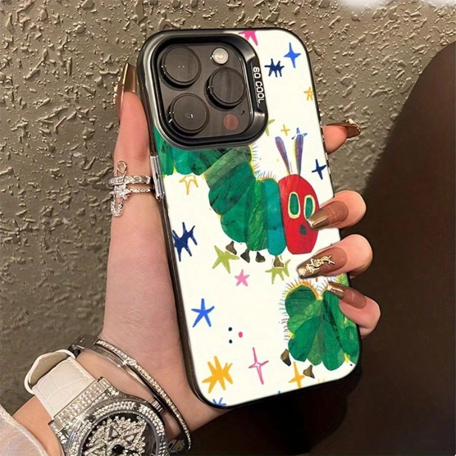 Casing iphone Desain Caterpillar lucu untuk iPhone 7 8 11 12 13 14 15 16 PRO MAX PLUS IPHONE XR X XS