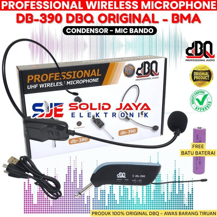 MIC MICROPHONE DBQ DB-390 WIRELESS DBQ390 DBQ-390 BANDO WIRELES CHAS MIK MIKROPON MIKROPONE WIRE LES