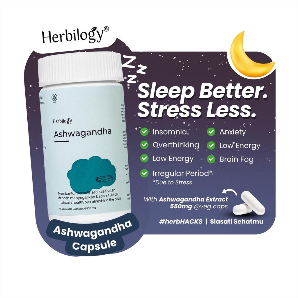 Herbilogy - Ashwagandha 45 Caps ( Aswaganda )